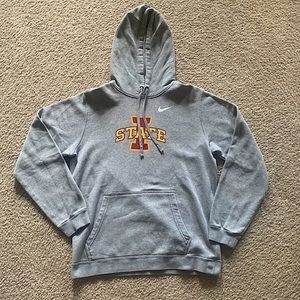 Grey Nike Iowa State Fleece Hoodie